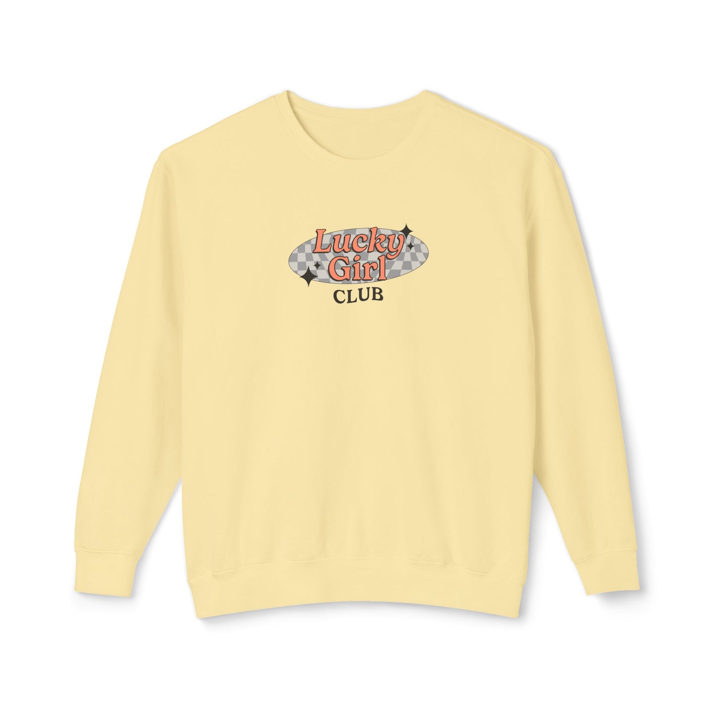 Lucky Girl Club Comfort Colors Lightweight Sweatshirt