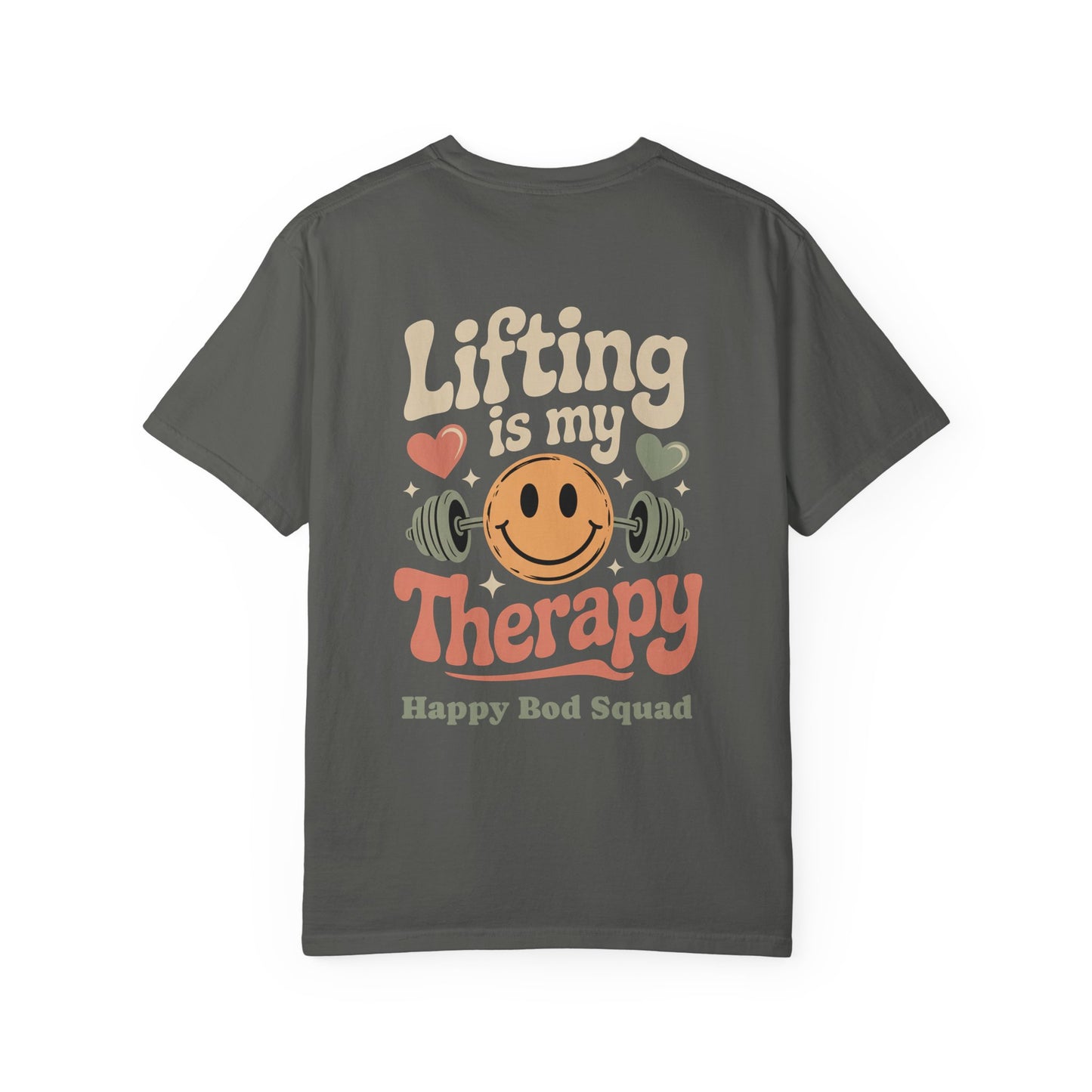 Lifting is My Therapy Comfort Colors Workout Tee