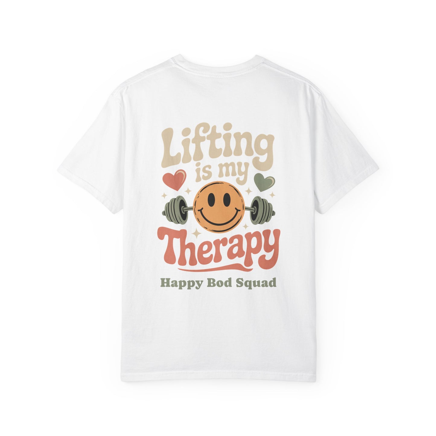 Lifting is My Therapy Comfort Colors Workout Tee