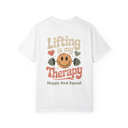 Lifting is My Therapy Comfort Colors Workout Tee